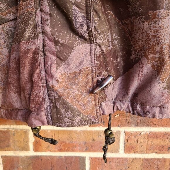 IZZI 90s Earth Tone Fox Fur Hooded Puffer Coat - Picture 9 of 11